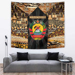 Mozambique Tapestry Black Brown Tribal Design - African Pride