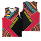 Mozambique Basketball Jersey Red Black Geometric Design and Tribal Pattern TS04