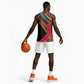 Mozambique Basketball Jersey Red Black Geometric Design and Tribal Pattern TS04