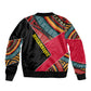 Mozambique Bomber Jacket Red Black Geometric Design and Tribal Pattern - African Pride