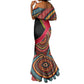 Mozambique Mermaid Dress Red Black Geometric Design and Tribal Pattern - African Pride