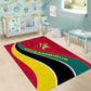 Mozambique Area Rug Red Yellow Green Wave Design - African Pride