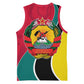 Mozambique Basketball Jersey Red Yellow Green Wave Design TS04