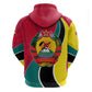 Mozambique Hoodie Red Yellow Green Wave Design - African Pride