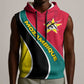 Mozambique Sleeveless Hoodie Red Yellow Green Wave Design - African Pride