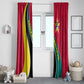 Mozambique Window Curtain Red Yellow Green Wave Design - African Pride