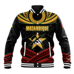 Mozambique Baseball Jacket Black Red Tribal Design Map - African Pride