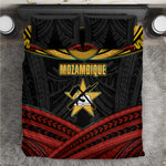 Mozambique Bedding Set Black Red Tribal Design Map - African Pride