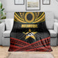 Mozambique Blanket Black Red Tribal Design Map - African Pride
