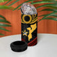 Mozambique 4 in 1 Can Cooler Tumbler Black Red Tribal Design Map - African Pride