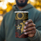 Mozambique 4 in 1 Can Cooler Tumbler Black Red Tribal Design Map - African Pride
