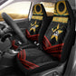 Mozambique Car Seat Cover Black Red Tribal Design Map - African Pride
