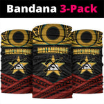 Mozambique Neck Gaiter Black Red Tribal Design Map - African Pride