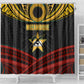 Mozambique Shower Curtain Black Red Tribal Design Map - African Pride