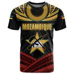 Mozambique T shirt Black Red Tribal Design Map - African Pride