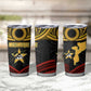 Mozambique Tumbler Cup Black Red Tribal Design Map - African Pride