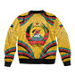 Mozambique Bomber Jacket Yellow Red Green Swirl Independence Day - African Pride