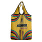 Mozambique Grocery Bag Yellow Red Green Swirl Independence Day - African Pride