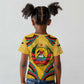 Mozambique Kid T shirt Yellow Red Green Swirl Independence Day - African Pride
