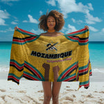 Mozambique Sarong Yellow Red Green Swirl Independence Day - African Pride