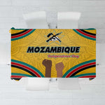 Mozambique Tablecloth Yellow Red Green Swirl Independence Day - African Pride