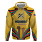 Mozambique Zip Hoodie Yellow Red Green Swirl Independence Day - African Pride