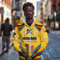 Mozambique Zip Hoodie Yellow Red Green Swirl Independence Day - African Pride