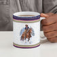Nat Love African American Cowboy Ceramic Mug Winter Snow Fair Isle Pattern Western Graphic Art