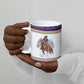Nat Love African American Cowboy Ceramic Mug Winter Snow Fair Isle Pattern Western Graphic Art