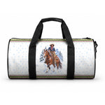 Nat Love African American Cowboy Duffle Bag Winter Snow Fair Isle Pattern Western Graphic Art