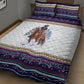 Nat Love African American Cowboy Quilt Bed Set Winter Snow Fair Isle Pattern Western Graphic Art