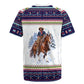 Nat Love African American Cowboy Rugby Jersey Winter Snow Fair Isle Pattern Western Graphic Art