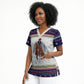 Nat Love African American Cowboy Scrub Top Winter Snow Fair Isle Pattern Western Graphic Art