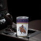 Nat Love African American Cowboy Tumbler Cup Winter Snow Fair Isle Pattern Western Graphic Art