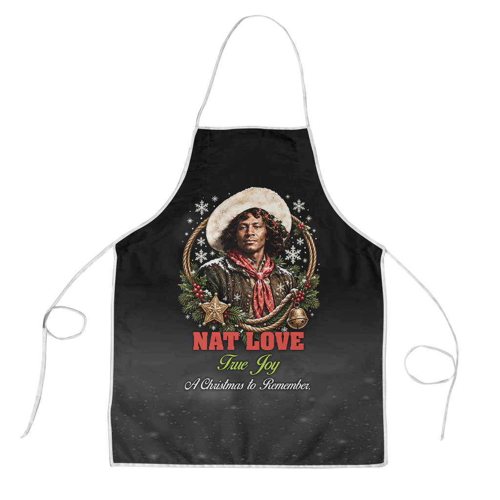 Nat Love Wild West Christmas Apron African American Cowboy Holiday Portrait Art
