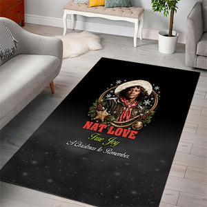 Nat Love Wild West Christmas Area Rug African American Cowboy Holiday Portrait Art