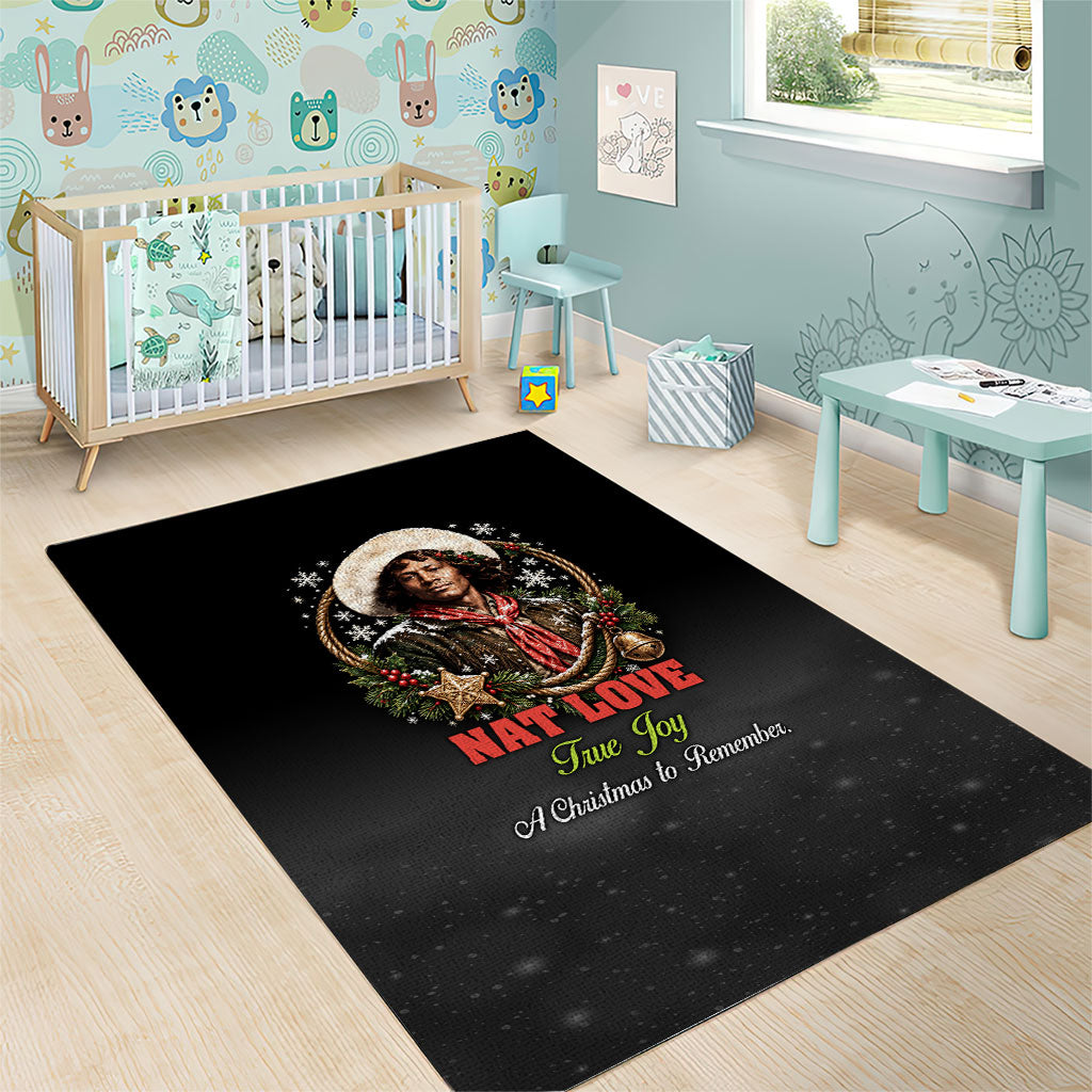 Nat Love Wild West Christmas Area Rug African American Cowboy Holiday Portrait Art