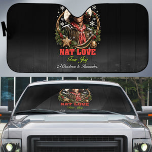 Nat Love Wild West Christmas Auto Sun Shade African American Cowboy Holiday Portrait Art