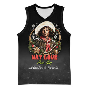 Nat Love Wild West Christmas Basketball Jersey African American Cowboy Holiday Portrait Art