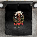 Nat Love Wild West Christmas Bedding Set African American Cowboy Holiday Portrait Art