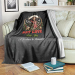 Nat Love Wild West Christmas Blanket African American Cowboy Holiday Portrait Art