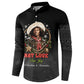 Nat Love Wild West Christmas Button Sweatshirt African American Cowboy Holiday Portrait Art