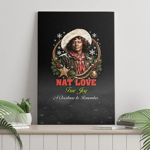 Nat Love Wild West Christmas Canvas Wall Art African American Cowboy Holiday Portrait Art