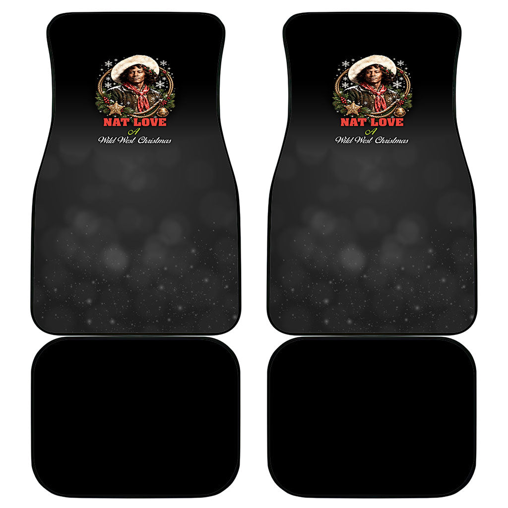 Nat Love Wild West Christmas Car Mats African American Cowboy Holiday Portrait Art