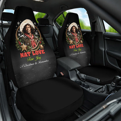 Nat Love Wild West Christmas Car Seat Cover African American Cowboy Holiday Portrait Art