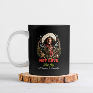 Nat Love Wild West Christmas Ceramic Mug African American Cowboy Holiday Portrait Art