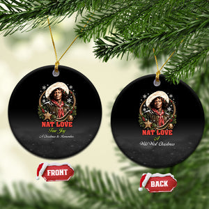 Nat Love Wild West Christmas Ceramic Ornament African American Cowboy Holiday Portrait Art