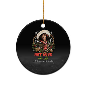 Nat Love Wild West Christmas Ceramic Ornament African American Cowboy Holiday Portrait Art