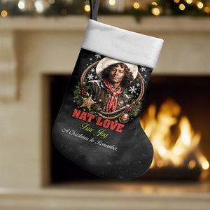 Nat Love Wild West Christmas Stocking African American Cowboy Holiday Portrait Art