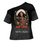 Nat Love Wild West Christmas Cross Shoulder Shirt African American Cowboy Holiday Portrait Art